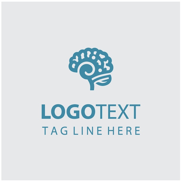 Ilustración vectorial del logotipo del cerebro