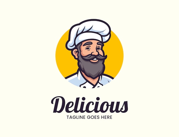 Ilustración vectorial del logotipo del chef