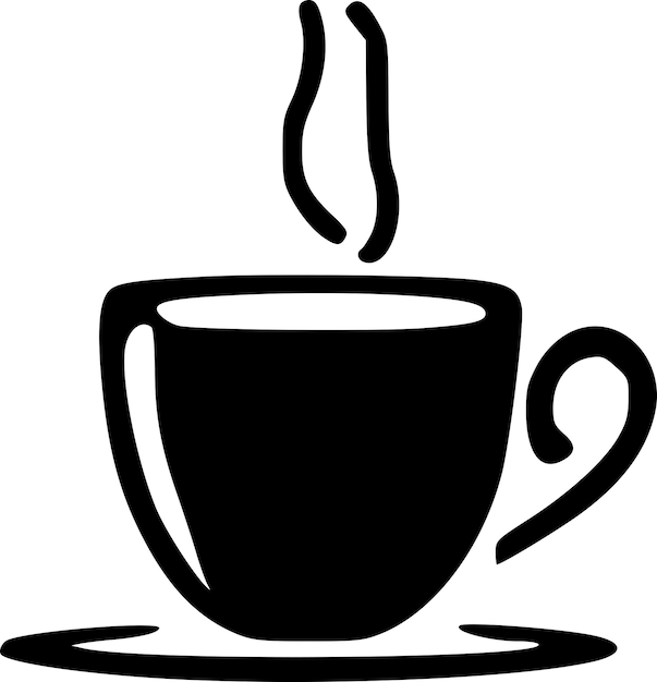 Ilustración vectorial del logotipo Coffee Minimalist y Flat