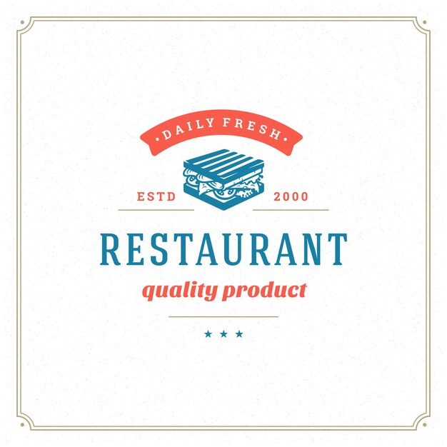 Ilustración vectorial del logotipo de comida rápida