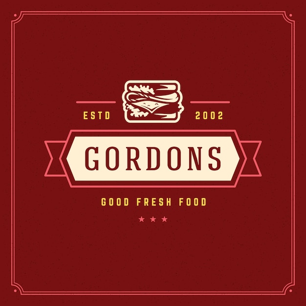 Ilustración vectorial del logotipo de comida rápida