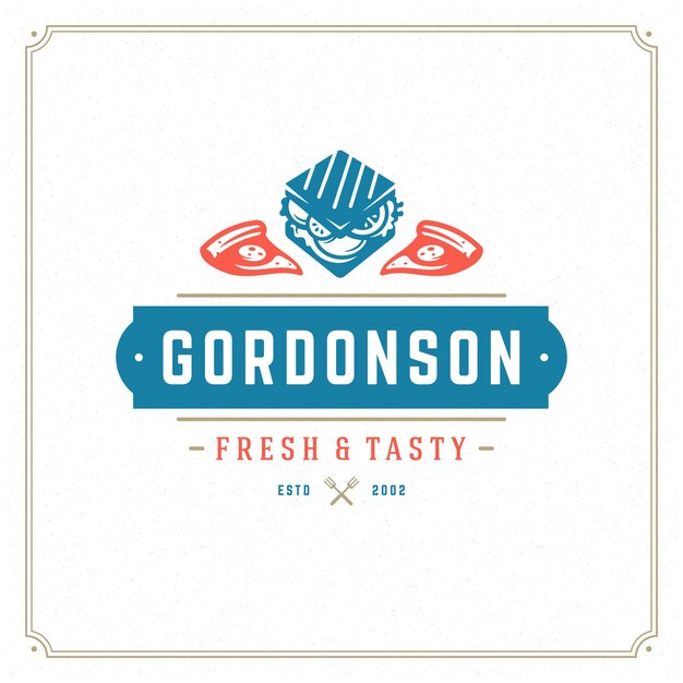 Ilustración vectorial del logotipo de comida rápida
