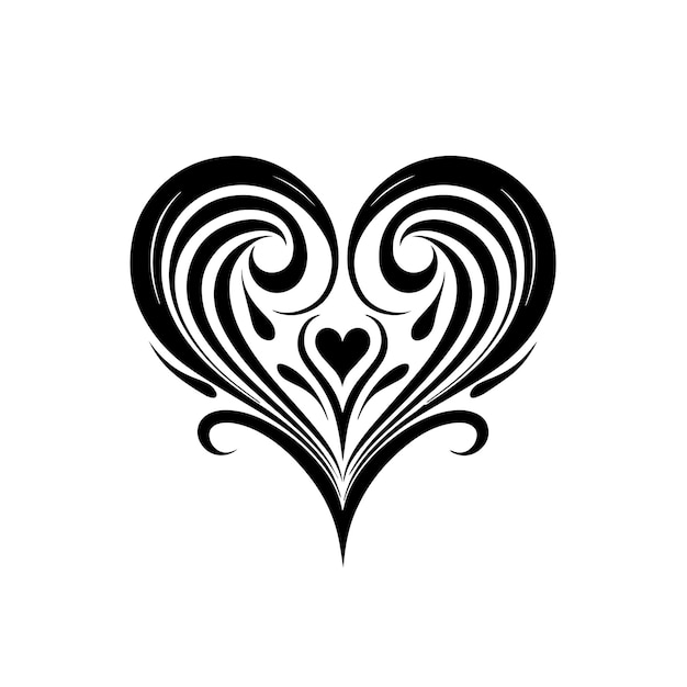 Ilustración vectorial del logotipo del Corazón Armonioso Icono y signo del vector del Corazón armonioso