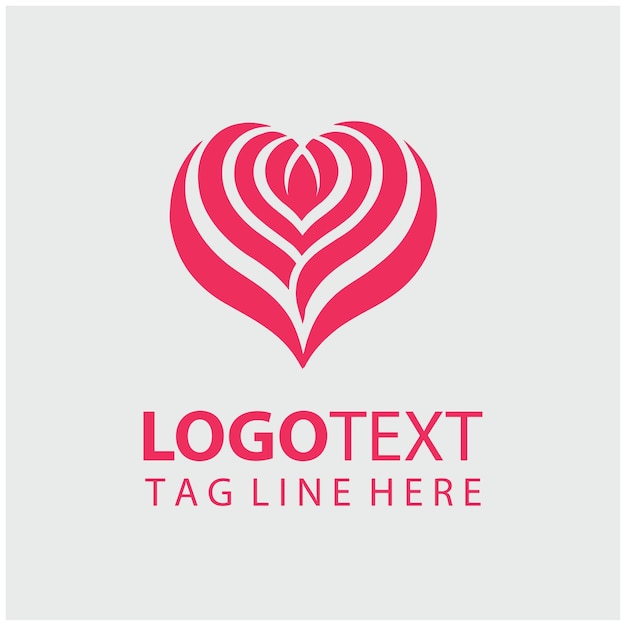 Ilustración vectorial del logotipo del corazón