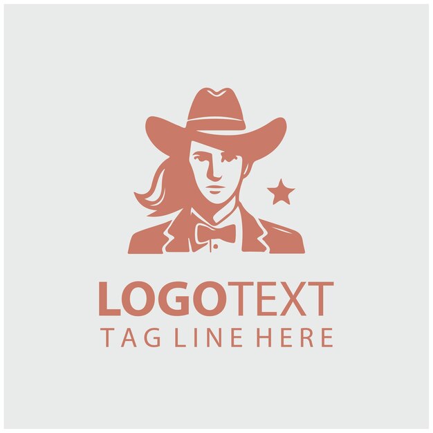 Ilustración vectorial del logotipo de Cowboy Farmer