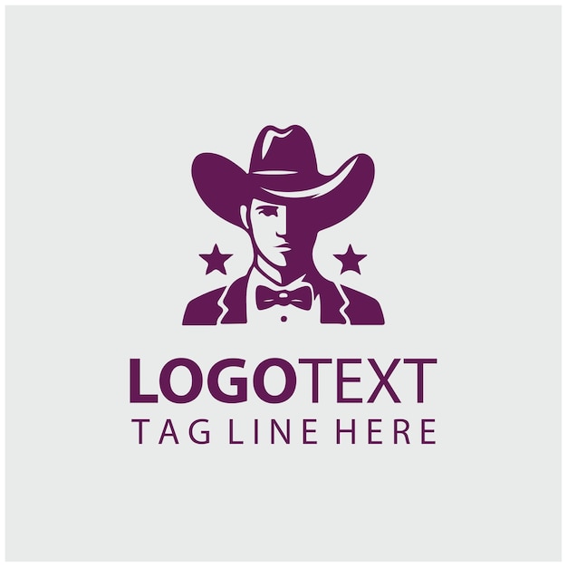 Ilustración vectorial del logotipo de Cowboy Farmer