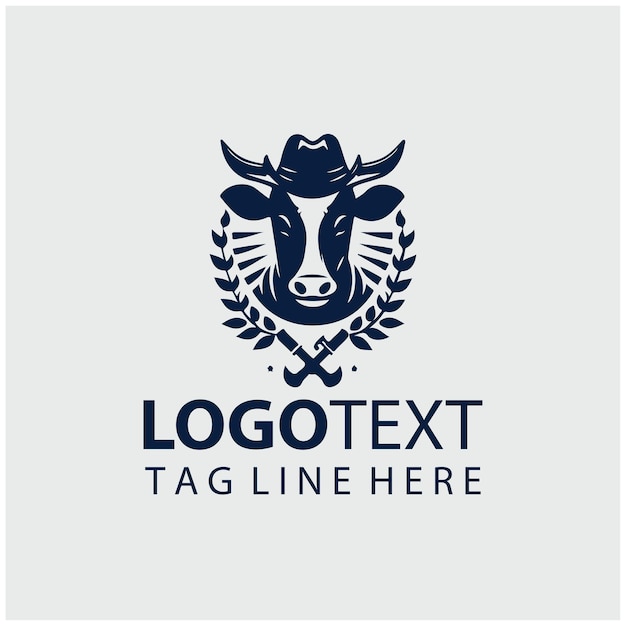 Ilustración vectorial del logotipo de Cowboy Farmer