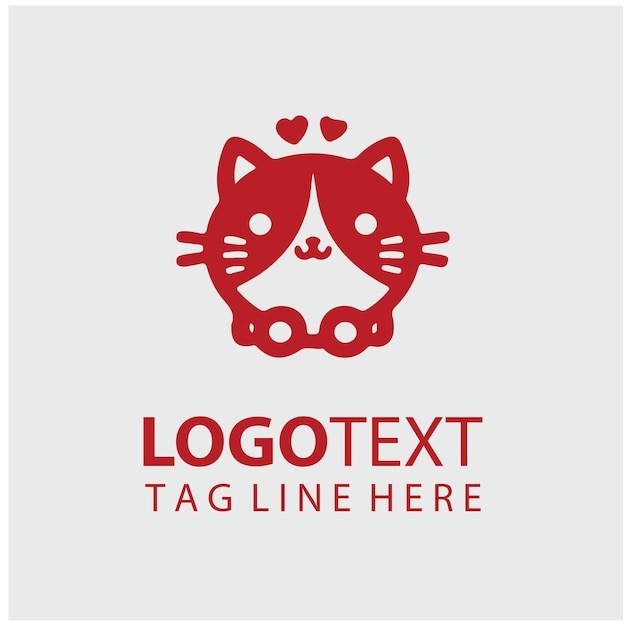 Ilustración vectorial del logotipo de Cute Kitty Cat