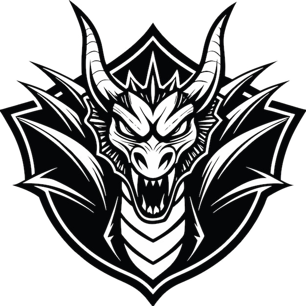 Ilustración vectorial del logotipo del dragón de alta calidad