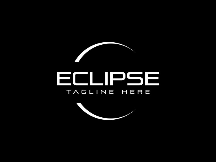 Vector ilustración vectorial del logotipo del eclipse círculo plantilla del logotipo de eclipse de sol