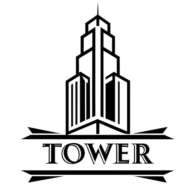 Ilustración vectorial del logotipo del edificio 12