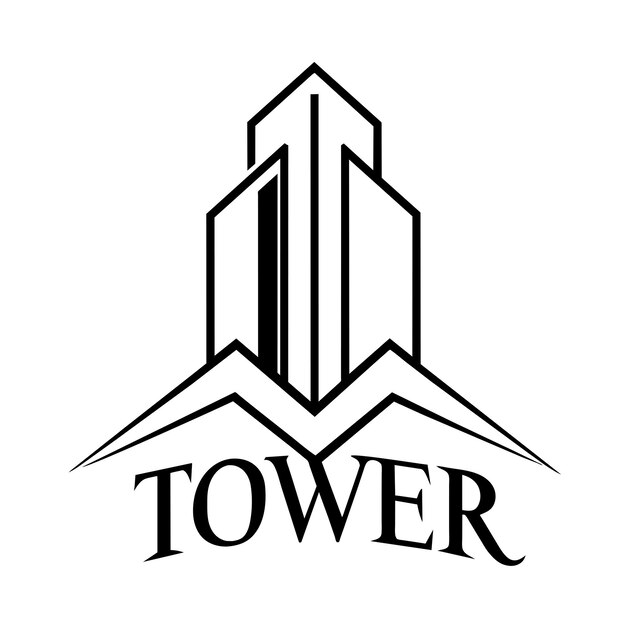 Ilustración vectorial del logotipo del edificio 2