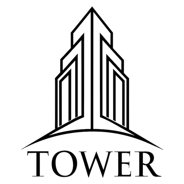 Ilustración vectorial del logotipo del edificio 46