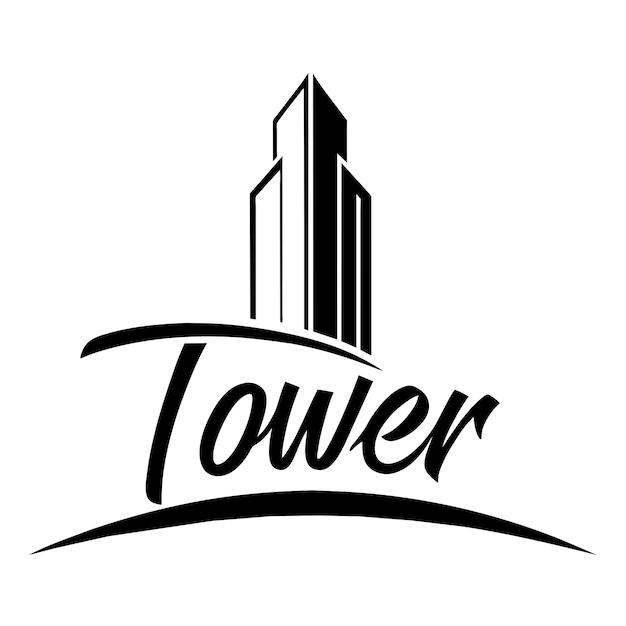 Ilustración vectorial del logotipo del edificio 58