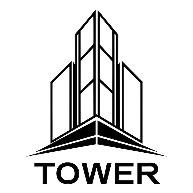 Ilustración vectorial del logotipo del edificio 8