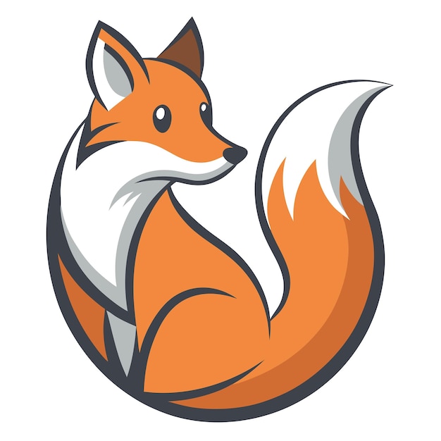 Ilustración vectorial de logotipo elegante y lúdico de Fox para un diseño de marca único y creativo