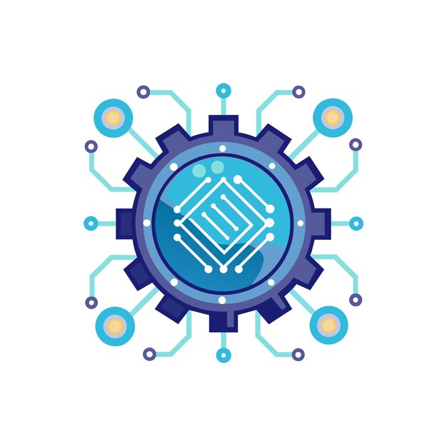 Ilustración vectorial del logotipo de la empresa de tecnología