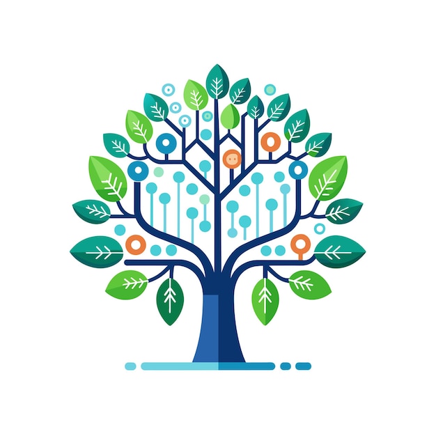 Ilustración vectorial del logotipo de la empresa de tecnología