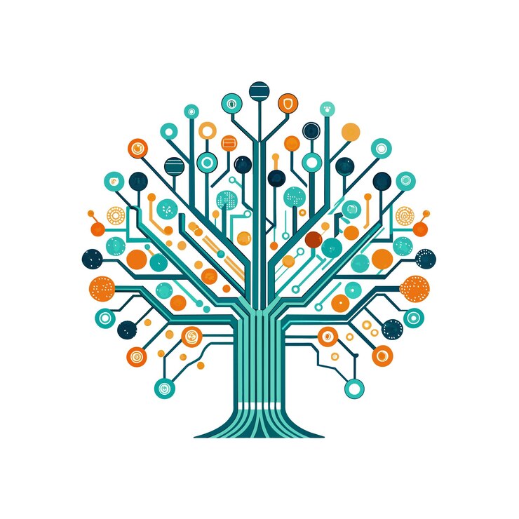 Vector ilustración vectorial del logotipo de la empresa de tecnología