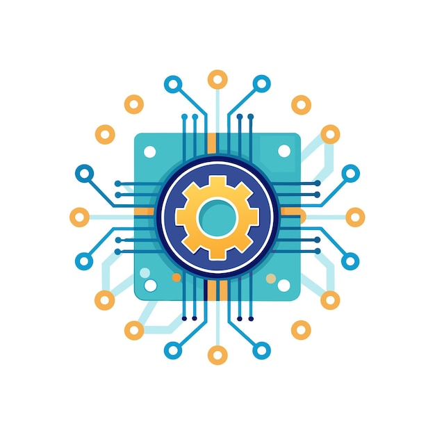 Ilustración vectorial del logotipo de la empresa de tecnología