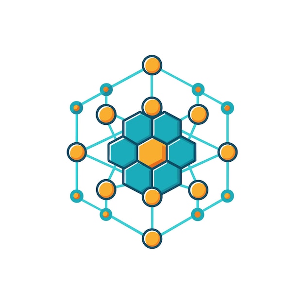Ilustración vectorial del logotipo de la empresa de tecnología