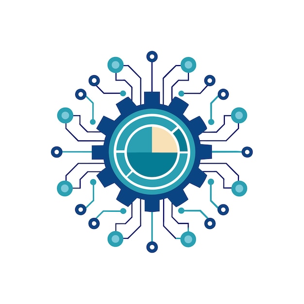 Ilustración vectorial del logotipo de la empresa de tecnología