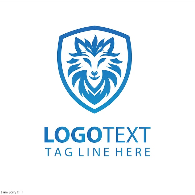 Ilustración vectorial del logotipo del escudo de animales