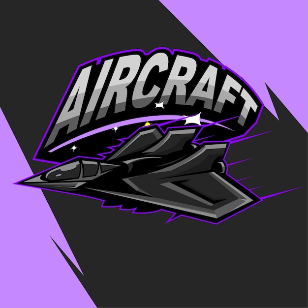 Ilustración vectorial del logotipo de esport de aeronave