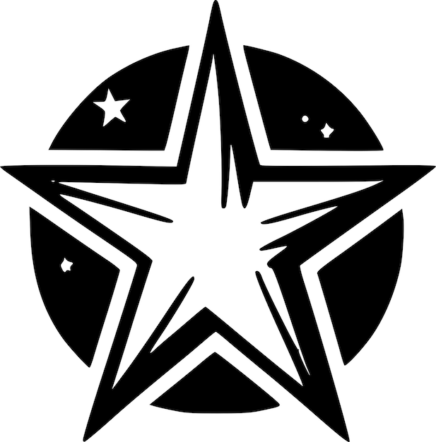 Vector ilustración vectorial de logotipo estelar minimalista y plano