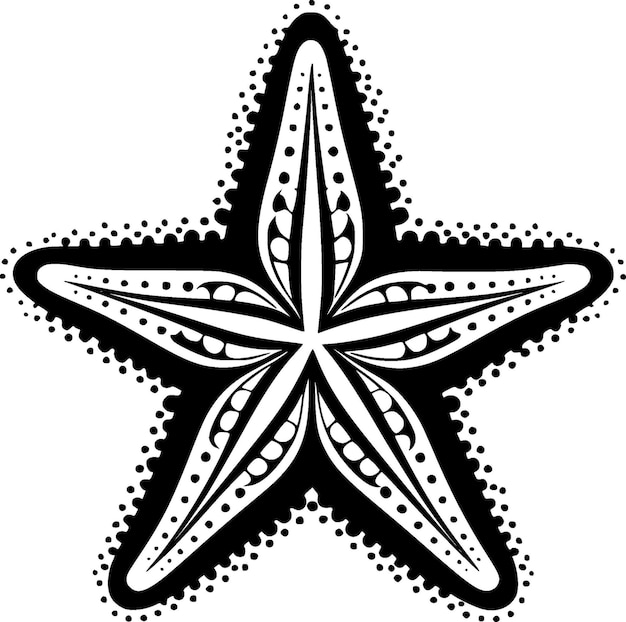Ilustración vectorial de logotipo de estrella de mar de alta calidad, ideal para gráficos de camisetas