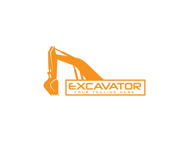 Ilustración vectorial del logotipo de la excavadora