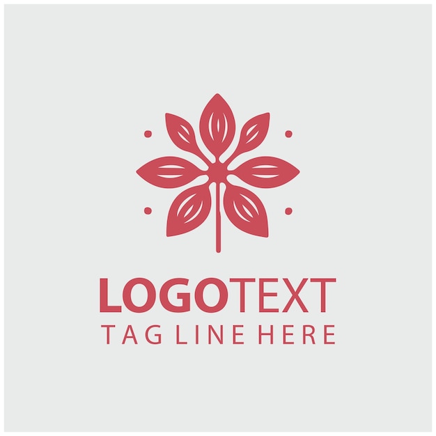 Ilustración vectorial del logotipo de la flor lineal