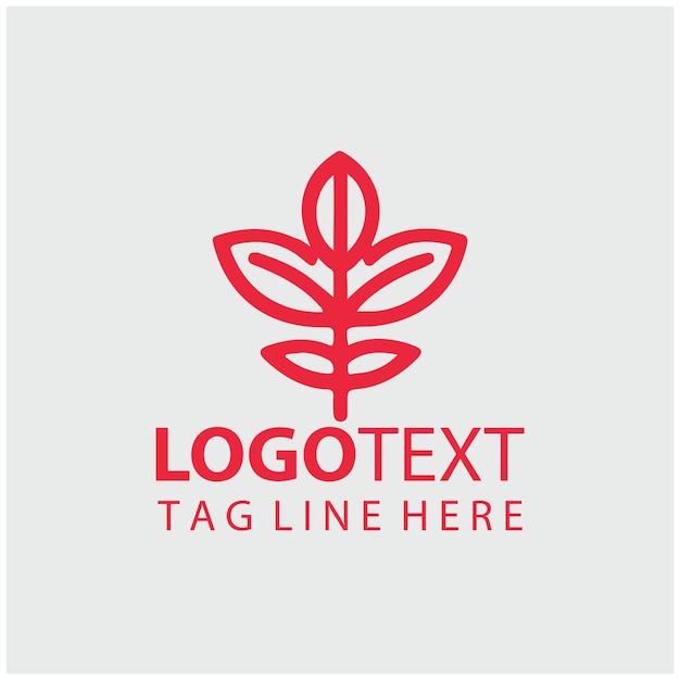 Ilustración vectorial del logotipo de la flor lineal