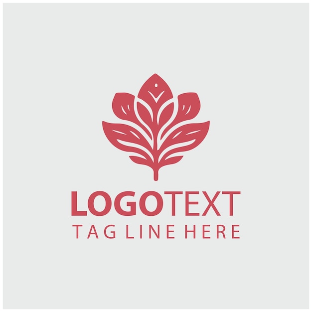 Ilustración vectorial del logotipo de la flor lineal