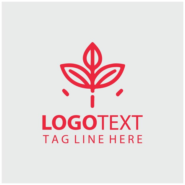 Ilustración vectorial del logotipo de la flor lineal