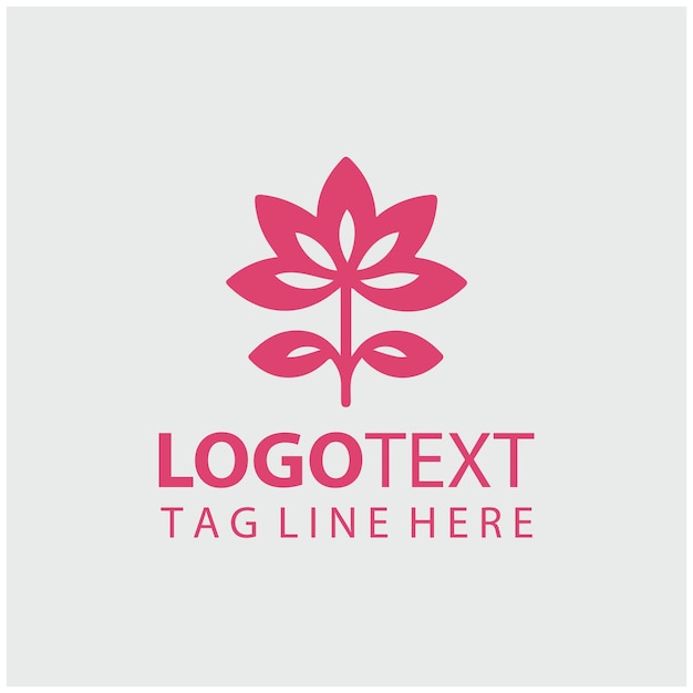 Ilustración vectorial del logotipo de la flor lineal