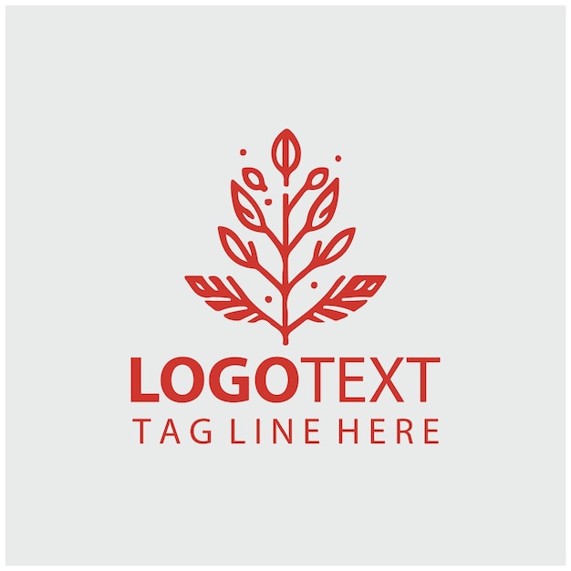 Ilustración vectorial del logotipo de la flor lineal