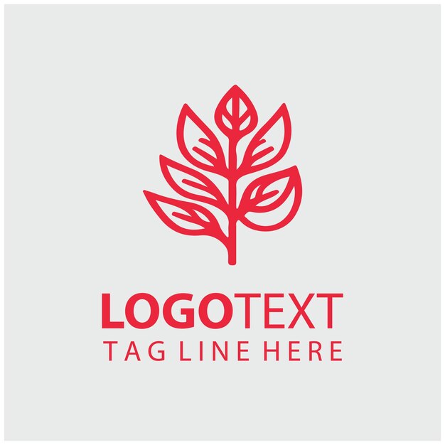 Ilustración vectorial del logotipo de la flor lineal