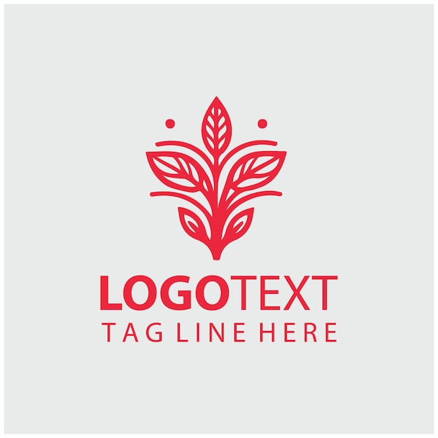 Ilustración vectorial del logotipo de la flor lineal