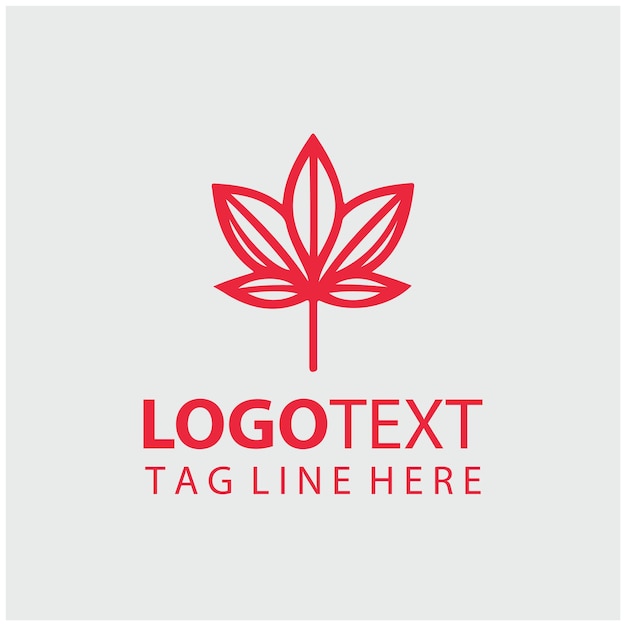 Ilustración vectorial del logotipo de la flor lineal