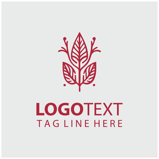 Ilustración vectorial del logotipo de la flor lineal