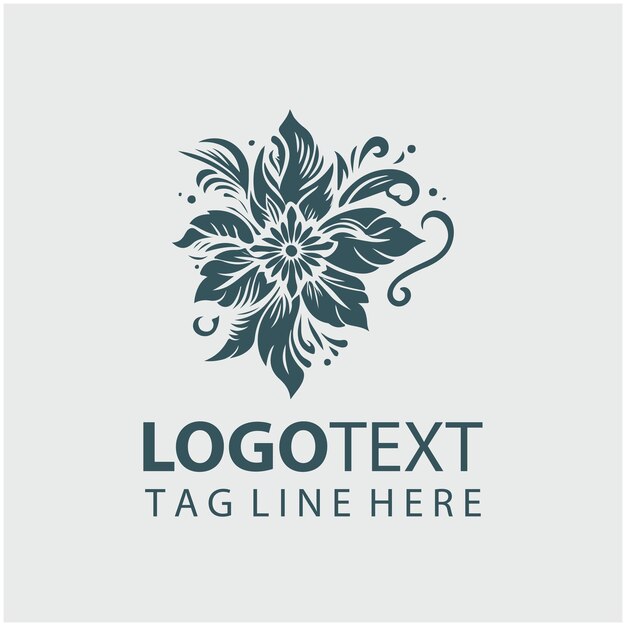 Ilustración vectorial del logotipo de la flor verde
