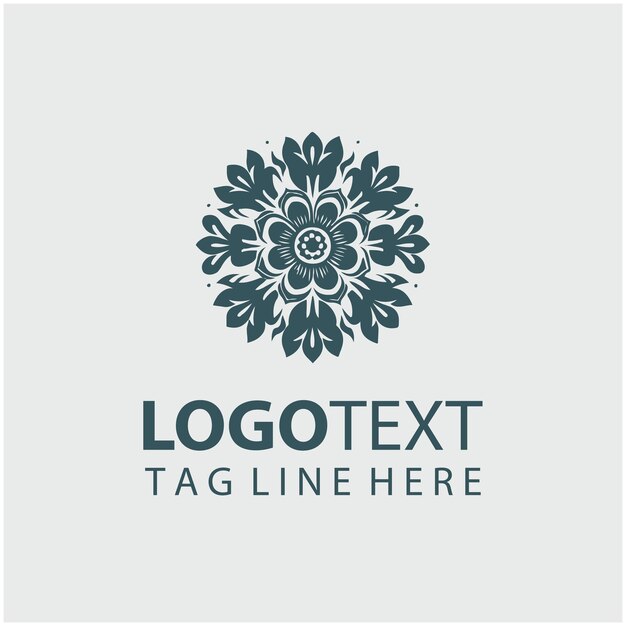 Ilustración vectorial del logotipo de la flor verde