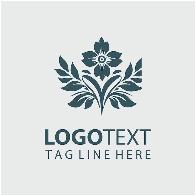 Ilustración vectorial del logotipo de la flor verde