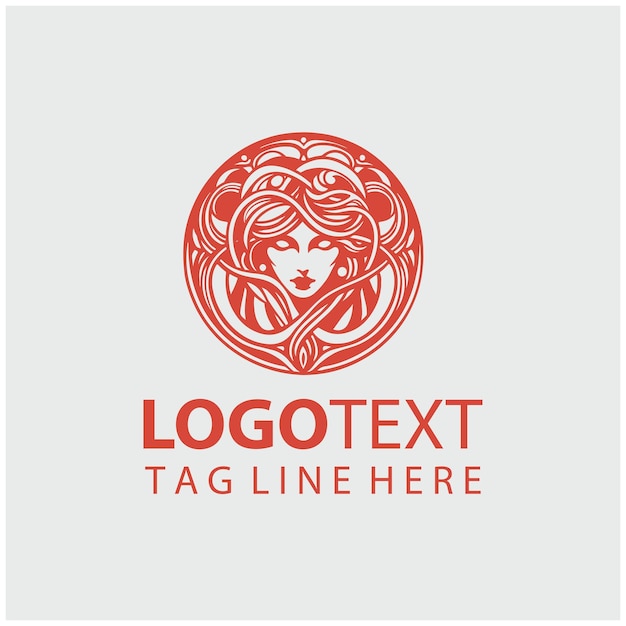 Ilustración vectorial del logotipo floral