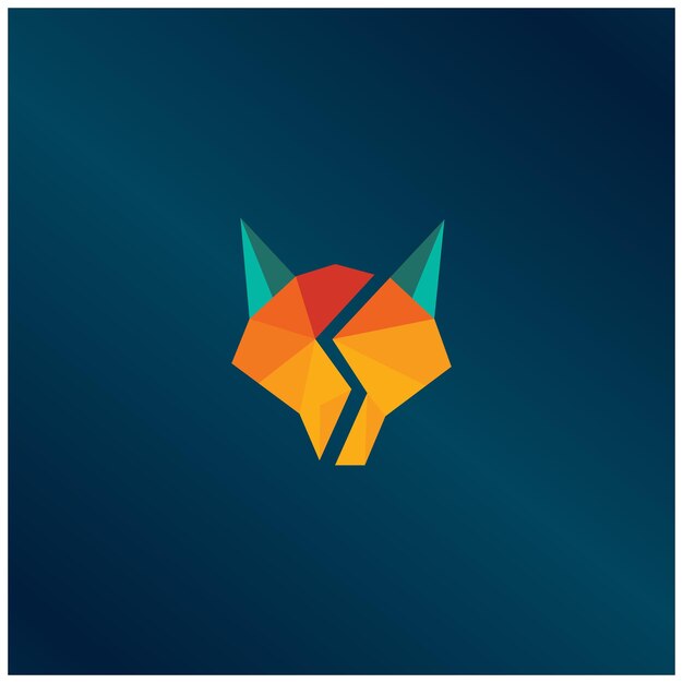 Vector ilustración vectorial del logotipo de fox tech