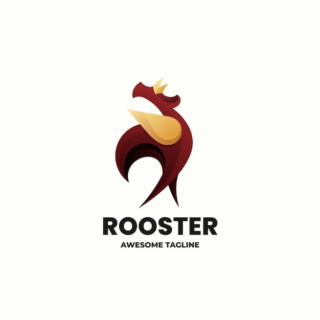 Ilustración vectorial del logotipo Gallo Gradiente Estilo de colores