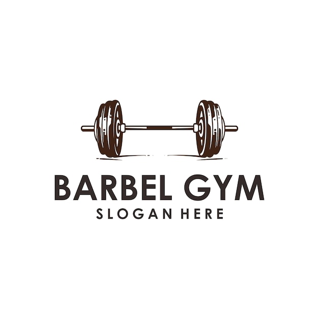 Ilustración vectorial del logotipo del gimnasio Barbel