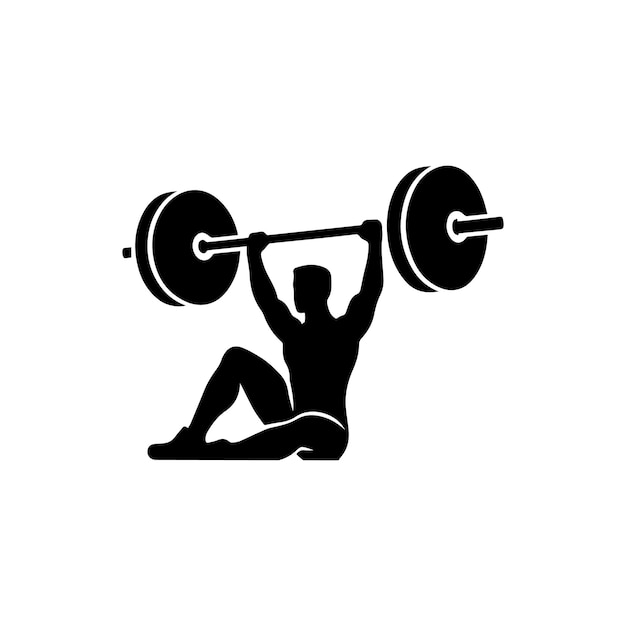 Ilustración vectorial del logotipo del gimnasio humano fuerte