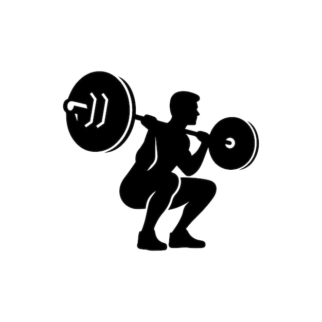 Ilustración vectorial del logotipo del gimnasio humano fuerte
